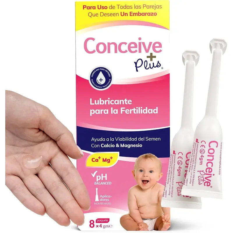 Sasmar Conceive Plus Lubrifiant, 8 applicateurs à usage unique