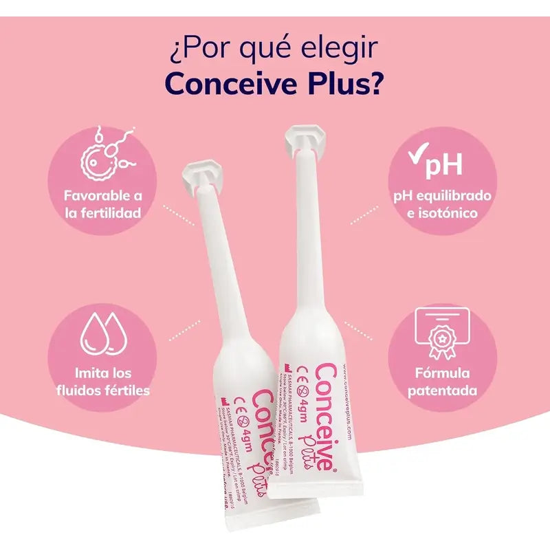 Sasmar Conceive Plus Lubrifiant, 8 applicateurs à usage unique