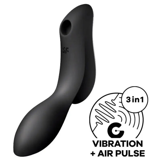 Satisfyer Air Pulse Curvy Trinity 2 Stimulator & Vibrator - Black