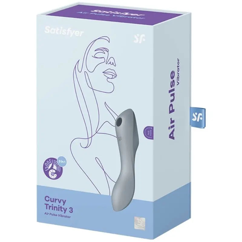 Satisfyer Air Pulse Curvy Trinity 3 Stimulateur & Vibrateur - Gris