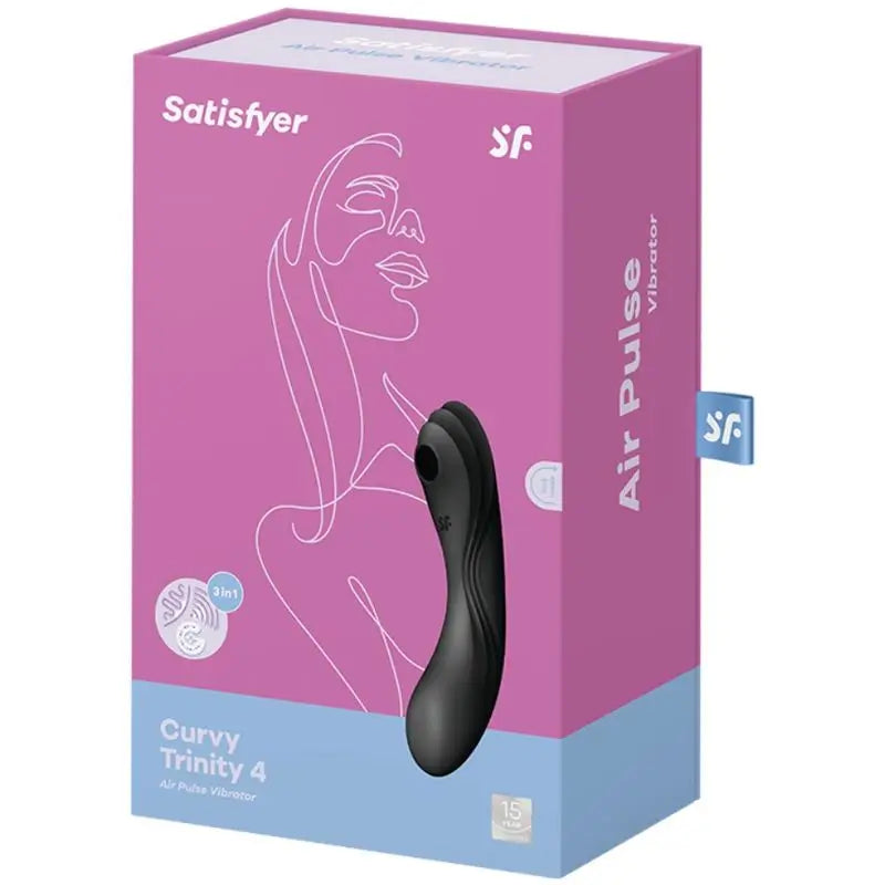 Satisfyer Air Pulse Curvy Trinity 4 Stimulator & Vibrator - Black