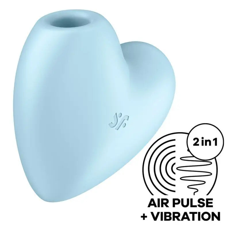 Satisfyer Air Pulse Cutie Heart Stimulator & Vibrator - Blue