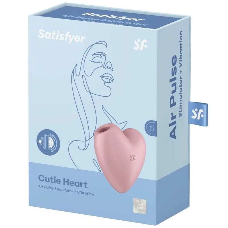 Satisfyer Air Pulse Cutie Heart Stimulator & Vibrator - Rose
