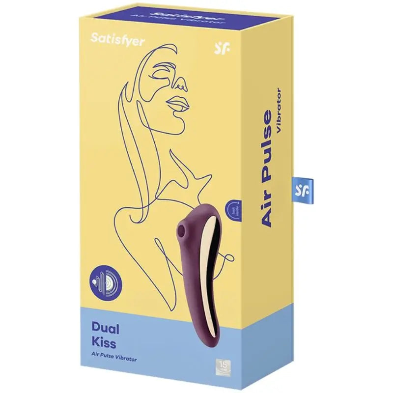 Satisfyer Air Pulse Dual Kiss Clitoris Stimulator - Violet
