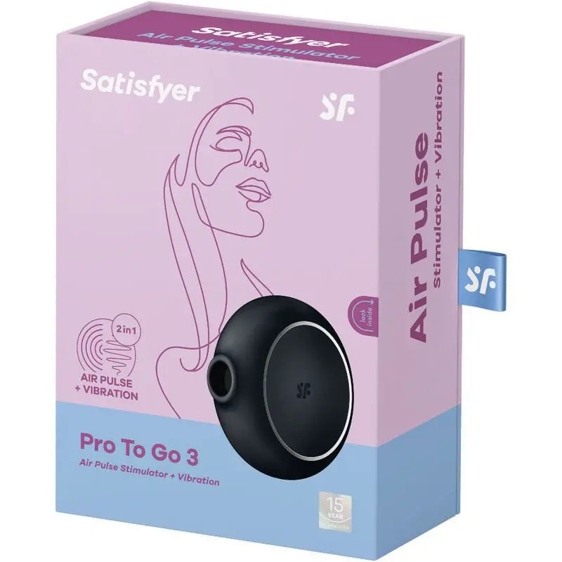 Satisfyer Air Pulse Pro To Go 3 Stimulateur et vibrateur double - Noir