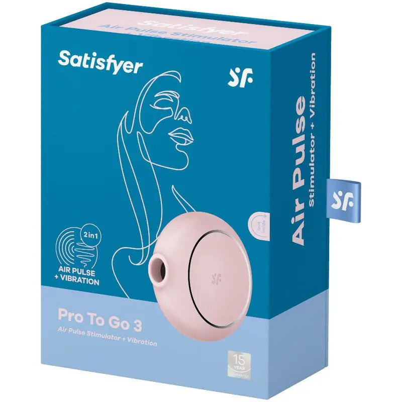 Satisfyer Air Pulse Pro To Go 3 Stimulateur et vibrateur double - Rose