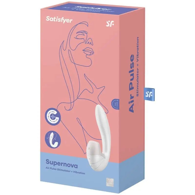 Stimulateur et vibrateur Satisfyer Air Pulse Supernova - Blanc