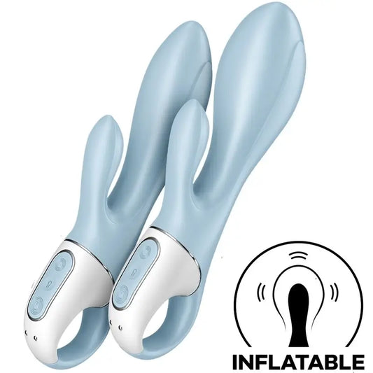 Satisfyer Air Pump Bunny 1 Inflatable Rabbit Vibrator Blue