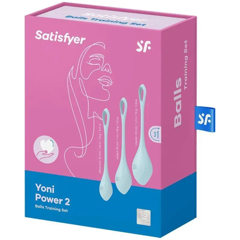 Kit d'entraînement Yoni Power 2 de Satisfyer Balls Bleu