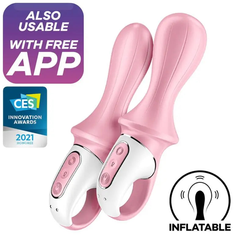 Satisfyer Connect Air Pump Booty 5+ Vibrateur anal gonflable - Rose