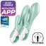 Satisfyer Connect Air Pump Bunny 5+ Inflatable Rabbit Vibrator App - Green