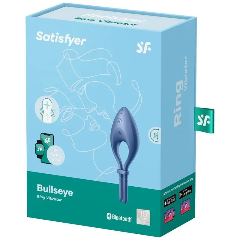 Satisfyer Connect Bullseye anneau vibrant - Bleu