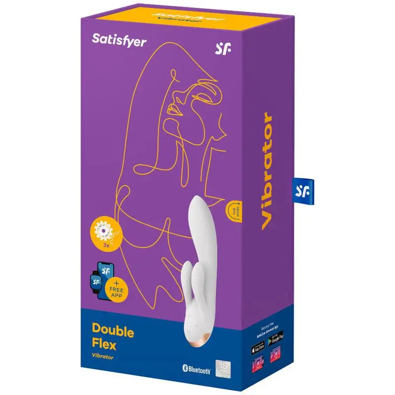Satisfyer Connect Double Flex Vibrator App - Blanc