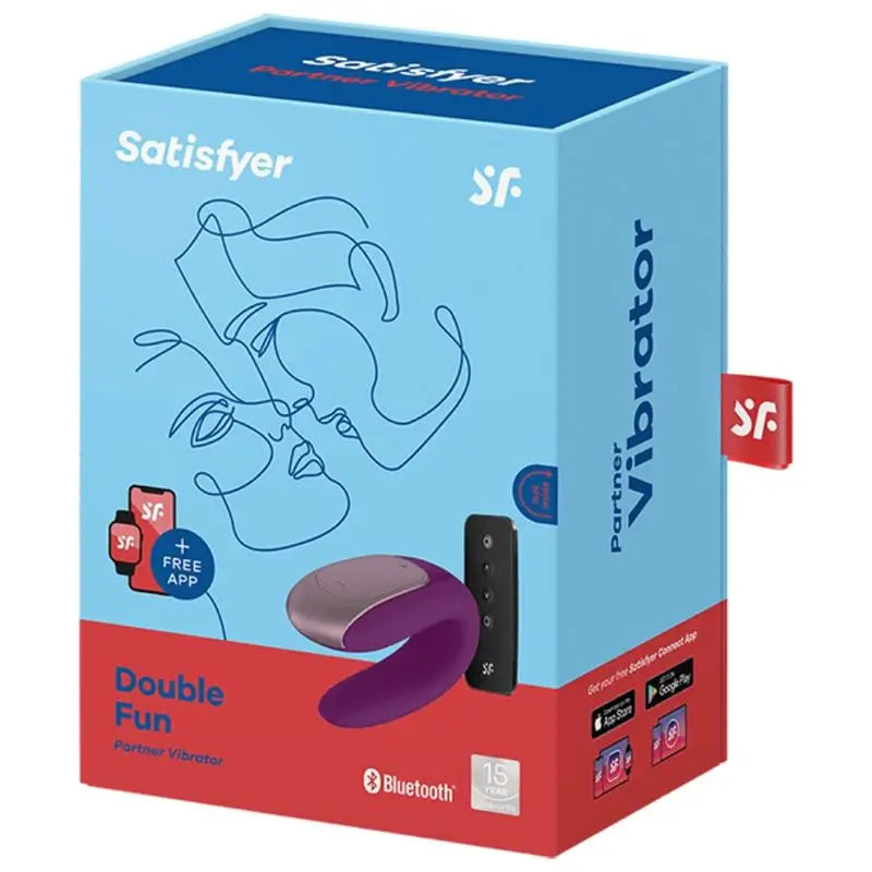 Satisfyer Connect Double Fun Partner Vibrator - Lilas