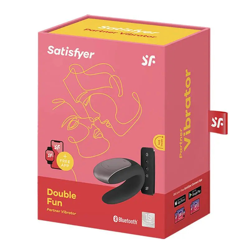 Satisfyer Connect Double Fun Partner Vibrator - Noir