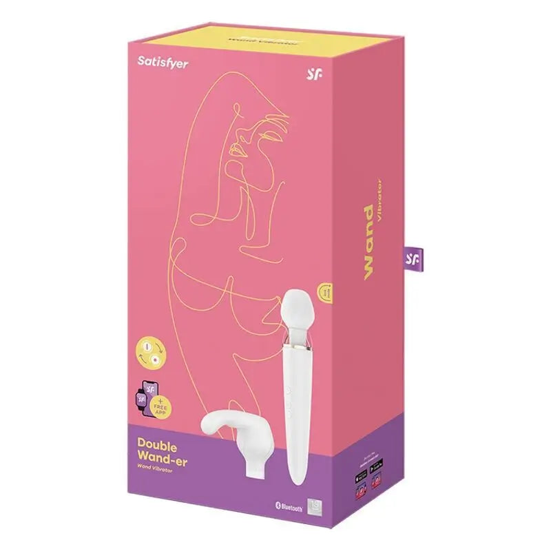Satisfyer Connect Double Wand-Er App - Blanc