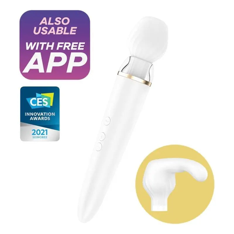 Satisfyer Connect Double Wand-Er App - White