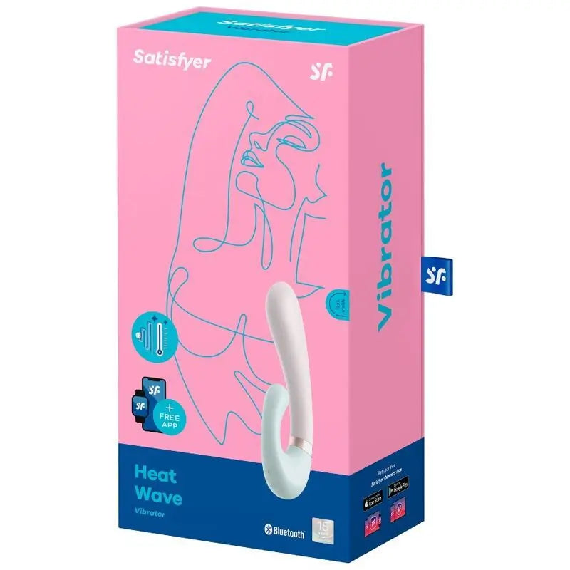 Satisfyer Connect Heat Wave Vibrator App - Blanc