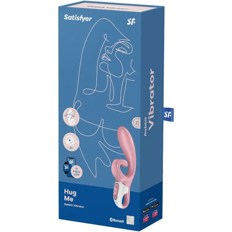 Satisfyer Connect Hug Me Rabbit App Vibrator - Rose