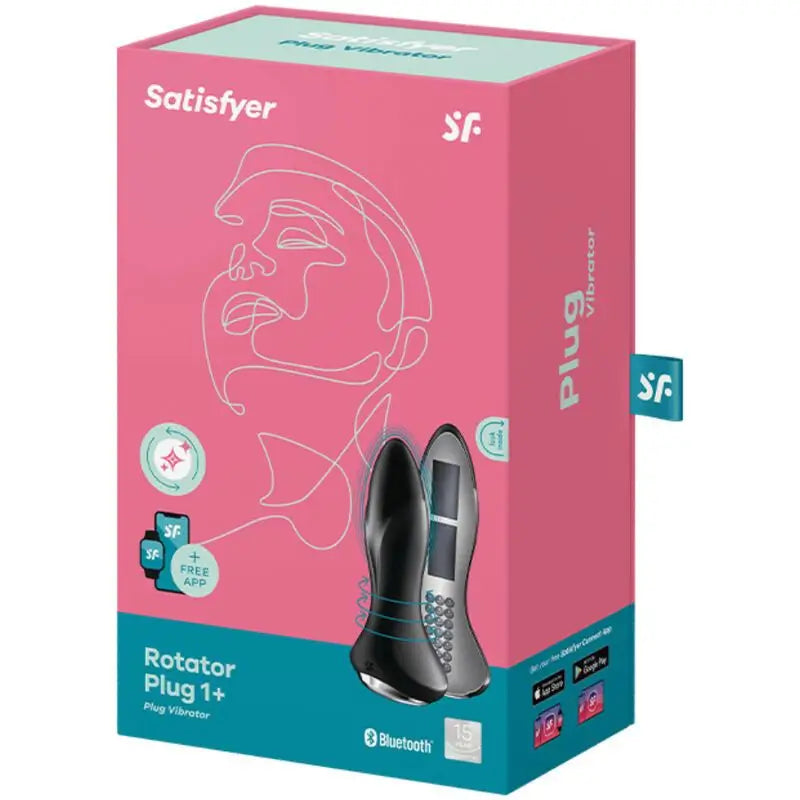 Satisfyer Connect Rotator Plug 1+ Vibrating Plug App - Noir
