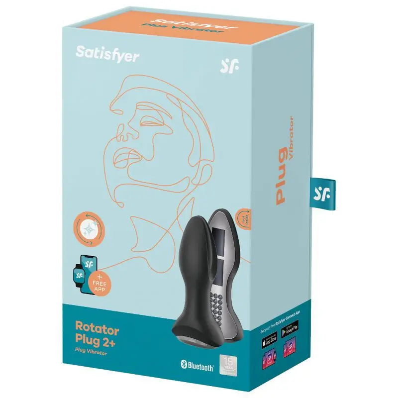 Satisfyer Connect Rotator Plug 2+ Vibrating Plug App - Noir