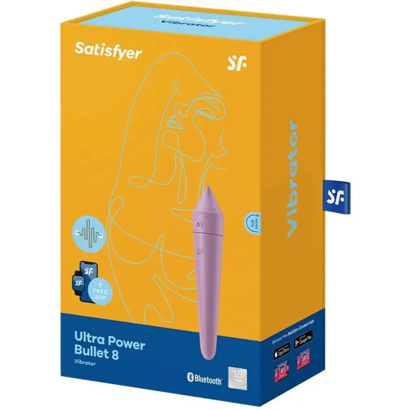 Satisfyer Connect Ultra Power Bullet 8 Lilas Bullet Vibrant