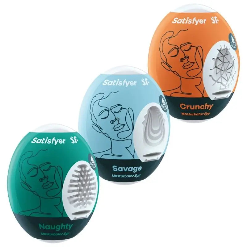 Satisfyer Œufs masturbateurs coquins, sauvages et croustillants 3 pièces