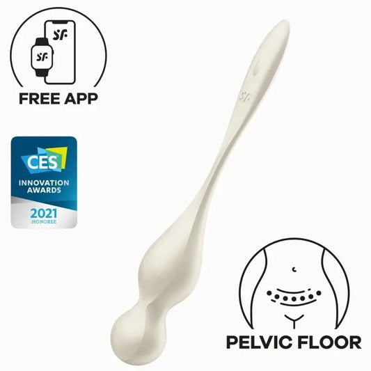 Satisfyer Love Birds boules de Kegel vibrantes blanc