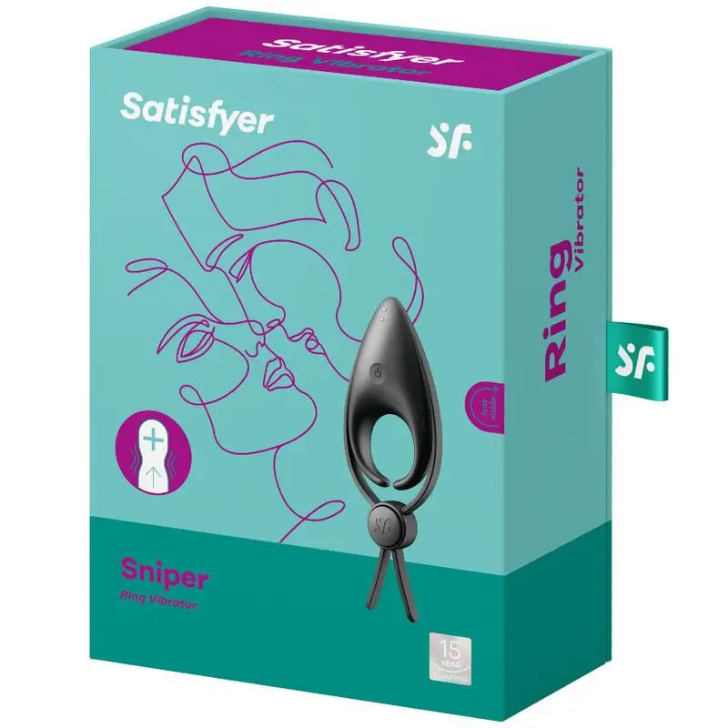 Satisfyer Ring Sniper anneau vibrant noir