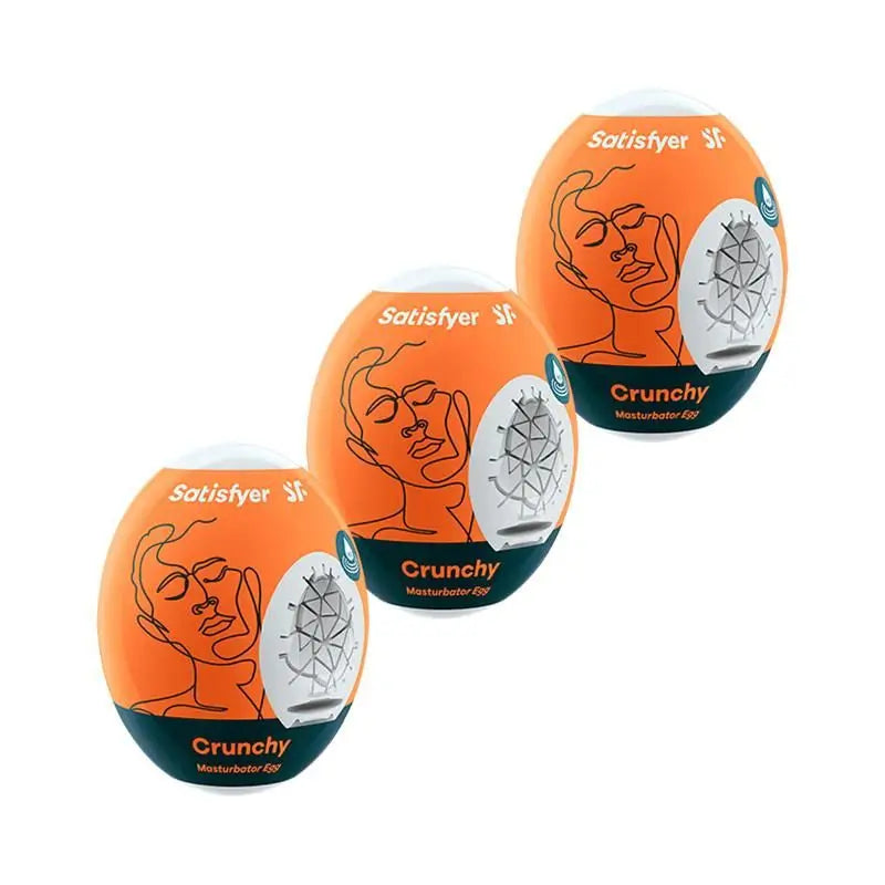 Satisfyer Set 3 Masturbateur Modèle Oeuf Crunchy