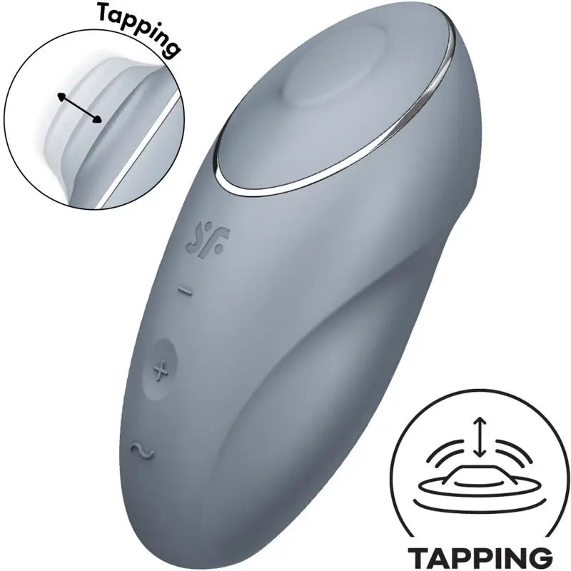 Satisfyer Tap & Climax 1 Vibrateur Lay-On Gris