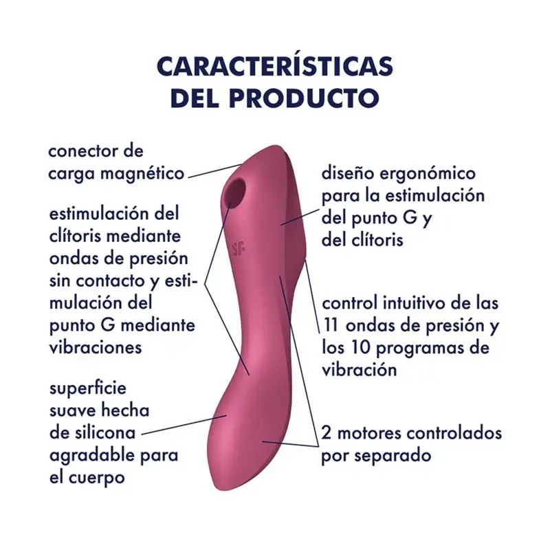 Vibrateur et suceur Satisfyer Triple Stimulation Usb Rouge