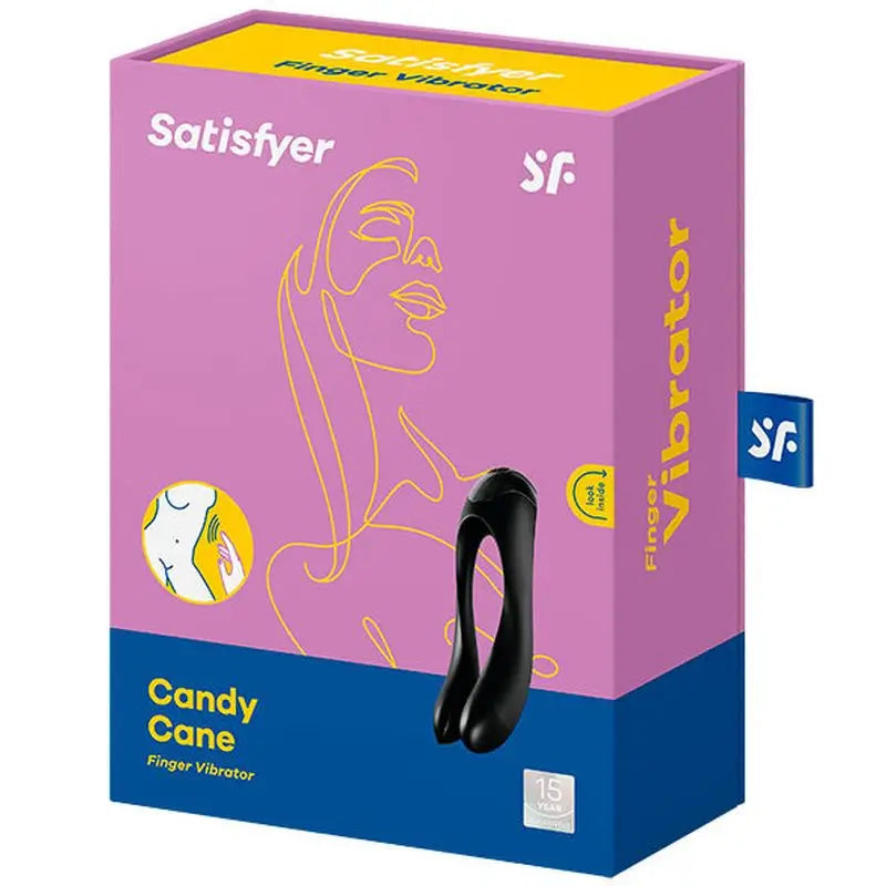 Vibrateur Satisfyer Vibrateur Canne à sucre Vibrateur Doigt Noir