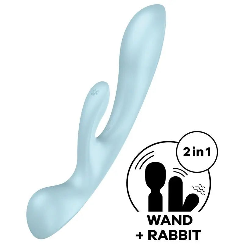 Satisfyer Vibrator Triple Oh Hybrid Vibrator - Blue