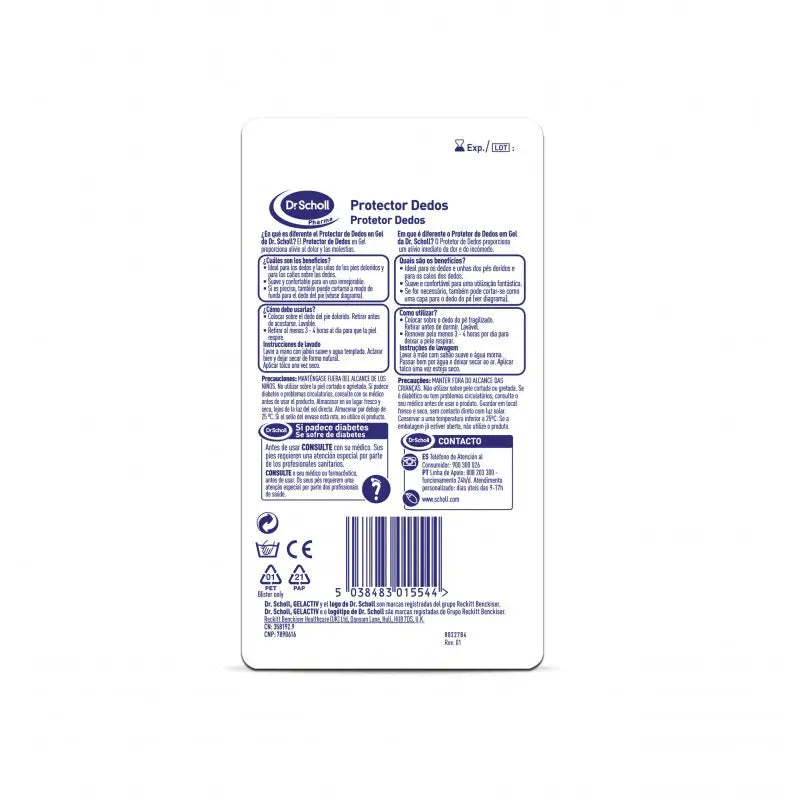Tube de protection des orteils Scholl