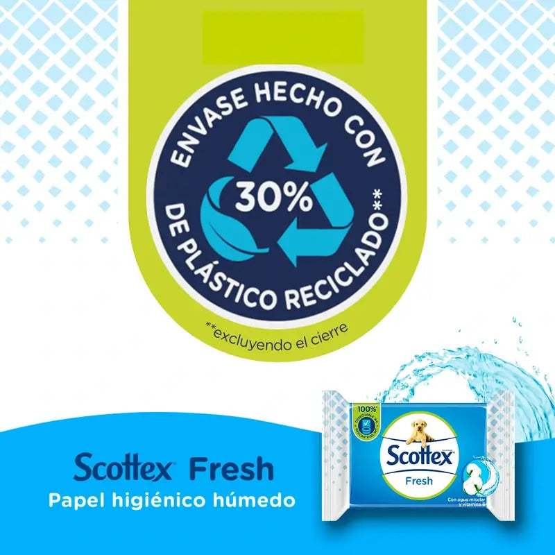 Papier hygiénique Scottex Fresh Wet, 74 unités