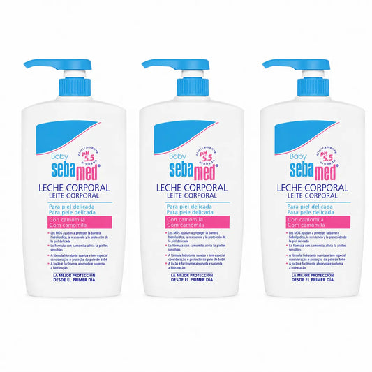 Sebamed Baby Body Milk For Delicate Skin 750 Ml, pack 3