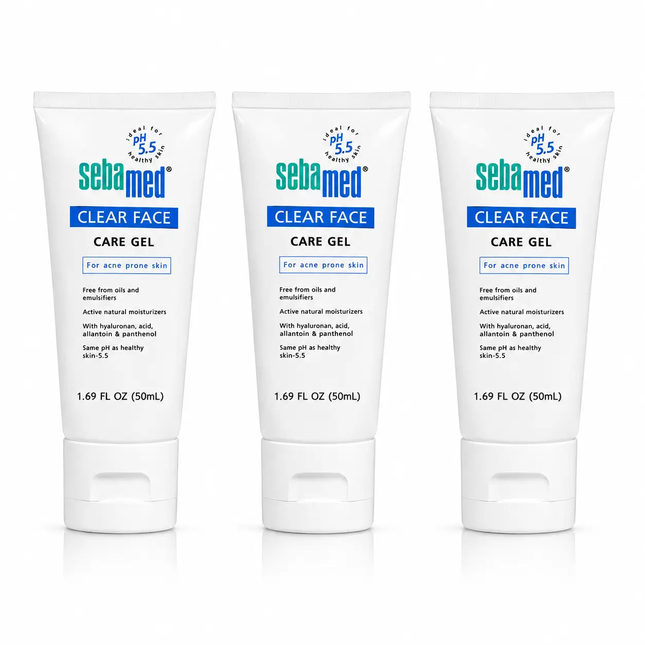 Sebamed Clear Face Gel Hydratant 50 Ml, pack 3