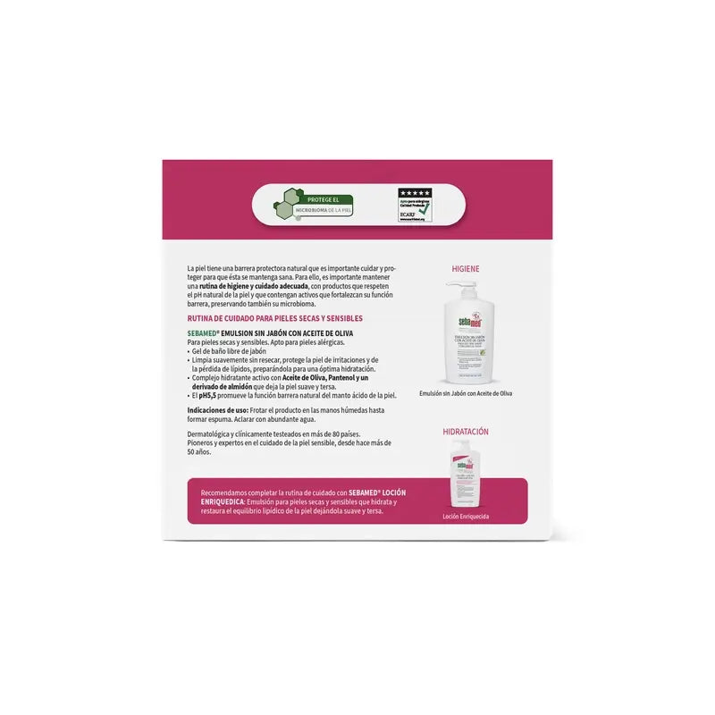 SEBAMED Emulsion sans savon à l'olive Duplo, 1500 ml