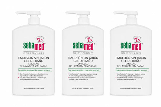 Sebamed Bath Gel Soap Free Emulsion 1000 Ml, pack 3