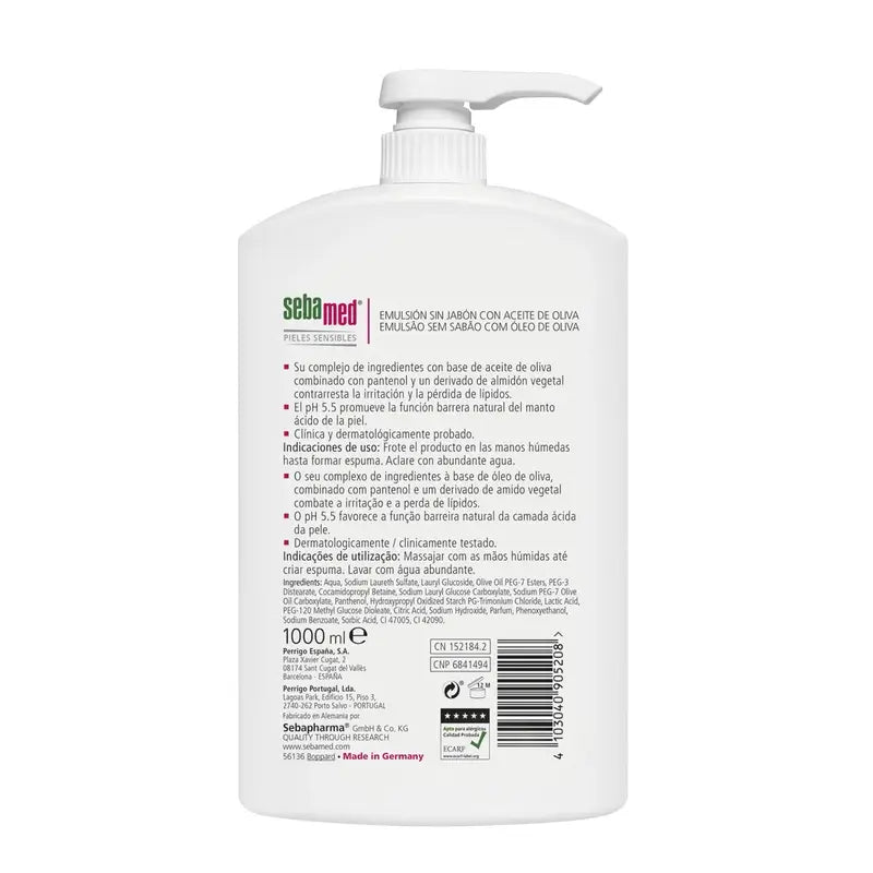 SEBAMED Gel émulsion sans savon à l'huile d'olive 1000 ml