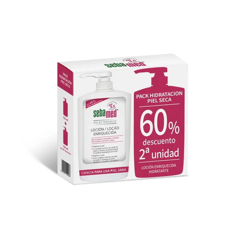 Sebamed Pack Body Lotion, 750 ml 2e paquet à 60% de réduction
