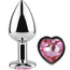 Secret Play Metal Butt Plug Heart Fuchsia Size S 7 Cm
