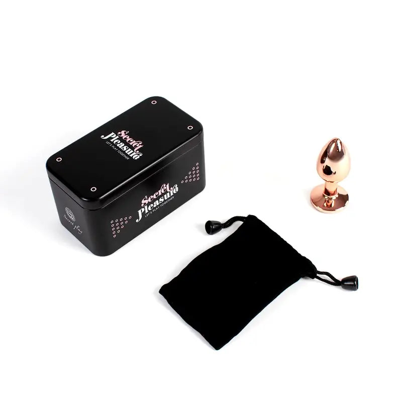 Secret Play Metal Butt Plug Pink Gold Taille S 7 Cm