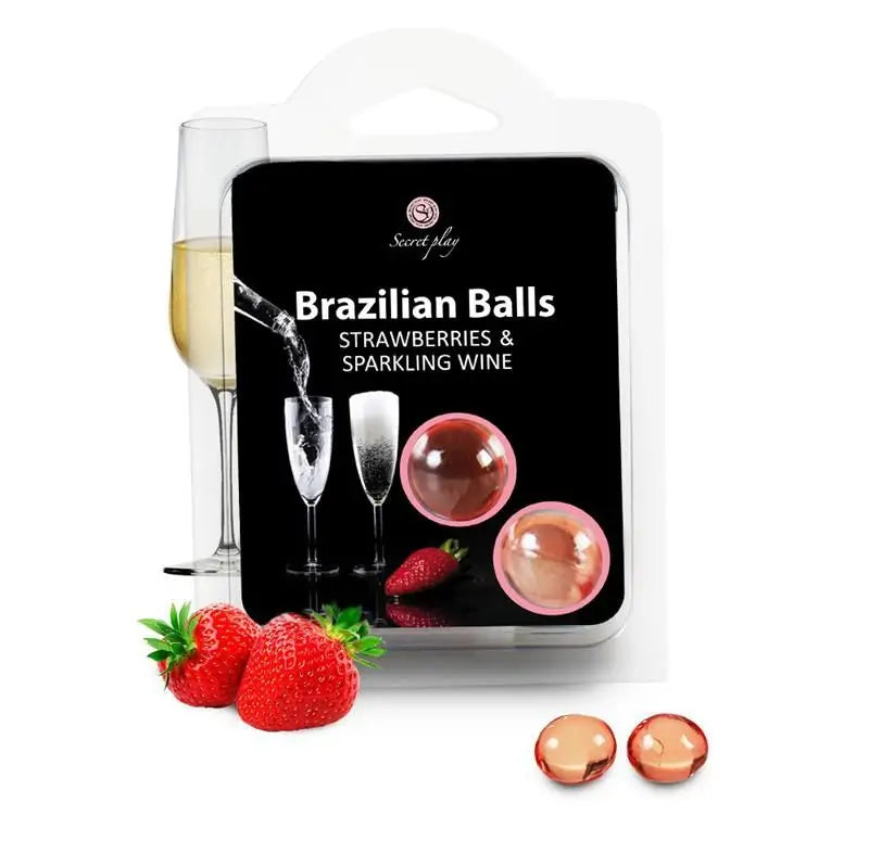 Secret Play Set 2 Brazilian Balls Aroma Strawberries Cava