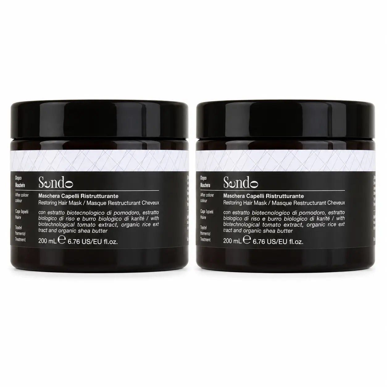 Masque réparateur Sendo, 200 ml, lot de 2