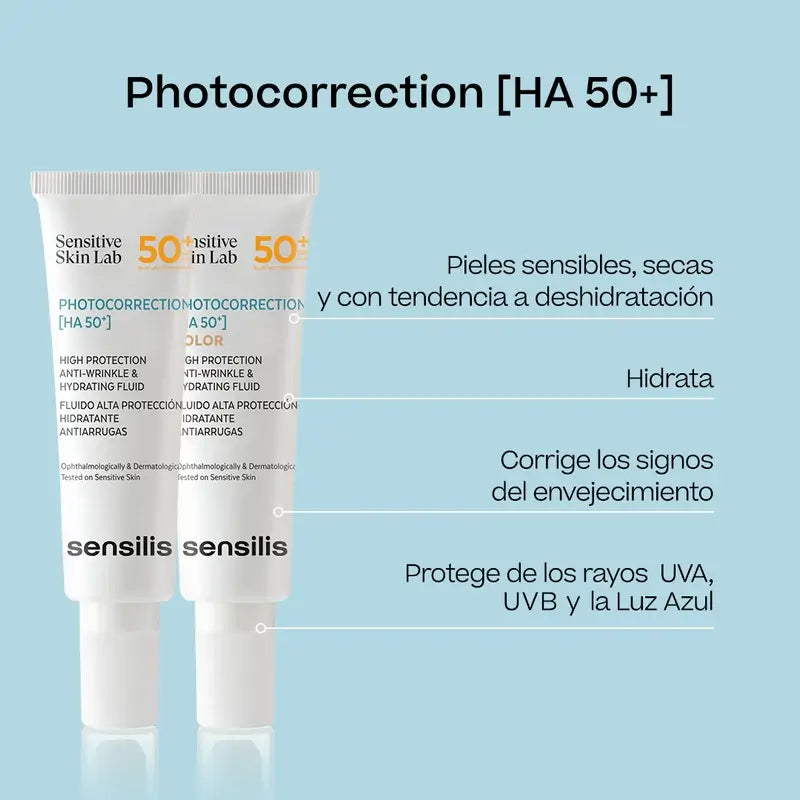 Sensilis Photocorrection [Ha 50+] Couleur hydratante et anti-rides 50Ml