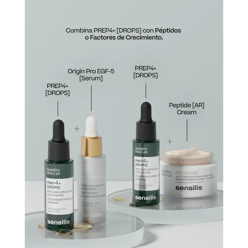 Sensilis Prep4+ Drops Sérum accélérateur exfoliant anti-âge 30 Ml