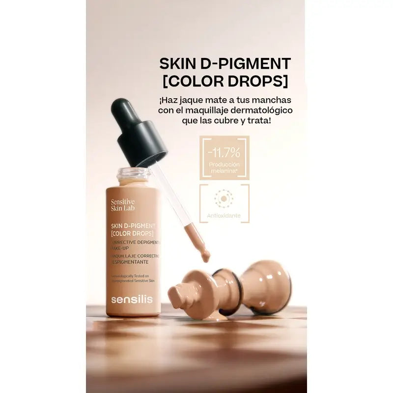 Sensilis Skin D-Pigment Beige Correcteur de maquillage dépigmentant, 30 ml