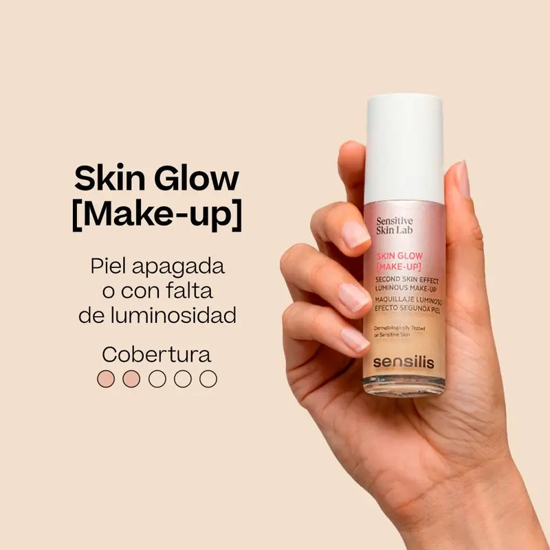 Sensilis Skin Glow Makeup Fond de teint lumineux - Teinte ivoire 01, 30 ml